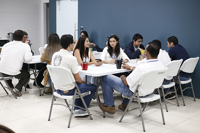 Team meeting at the work center